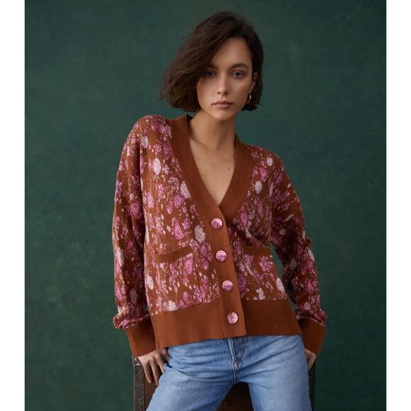 Hemant & Nandita Fara Cardigan Sweater Anthropology Size Small - Picture 1 of 4